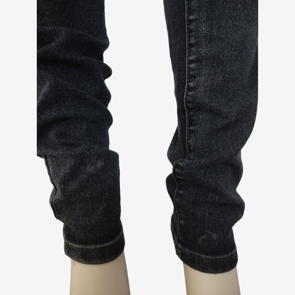 Vintage 2000s Low Rise Stretch Denim Distressed Jeweled Skinny Jeans - Picture 9 of 12